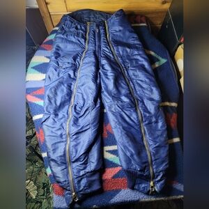 Vintage US Military D-1A Blue Flying Pants Mens 36 Insulated Trousers Korean War